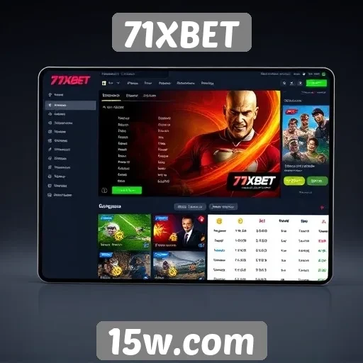 Análise da interface do usuário no site 71XBET